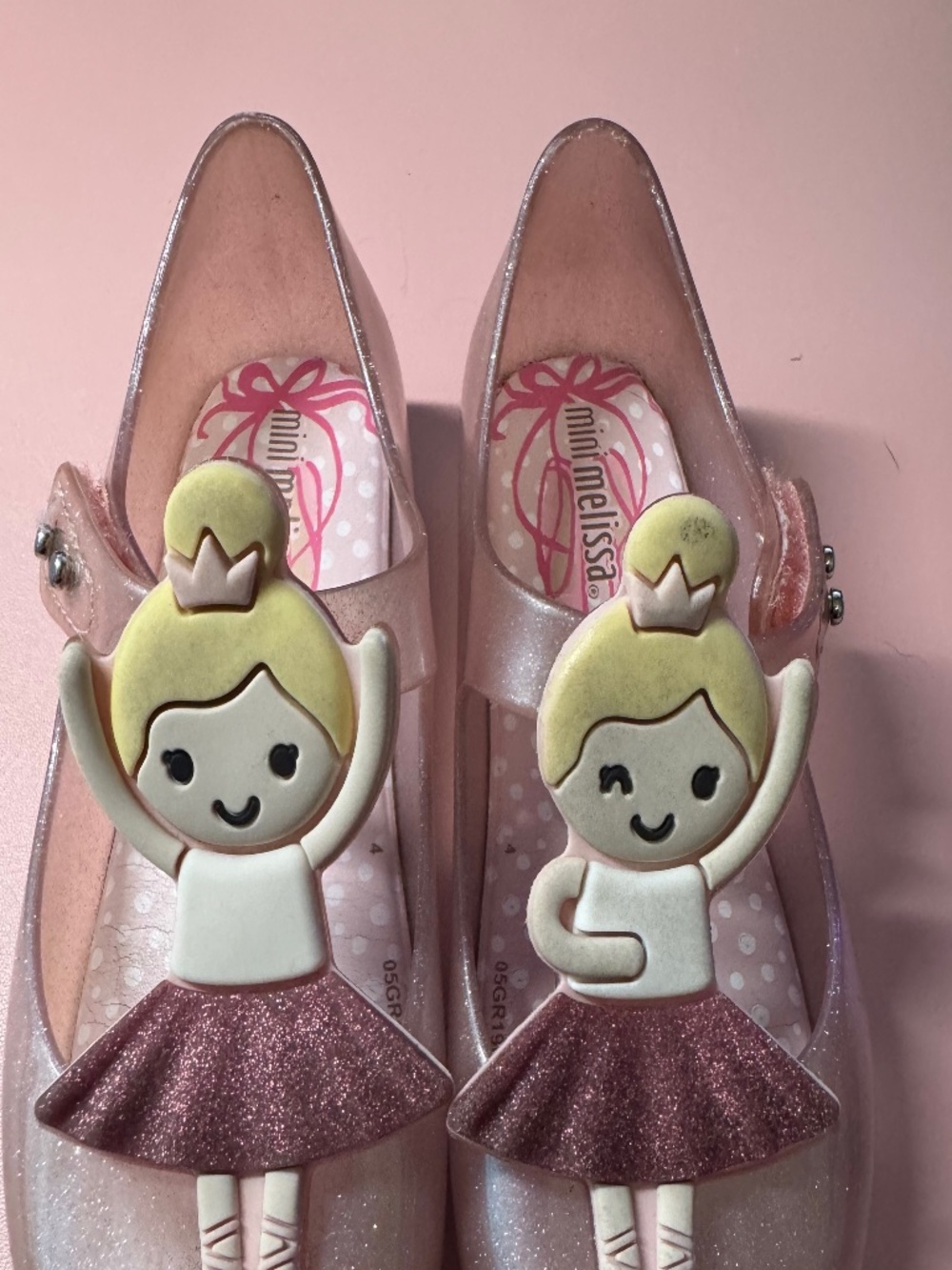 Mini Melissa Glitter Ballerina Jelly Flats